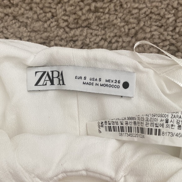 Zara white draped halter top small used - Picture 3 of 5